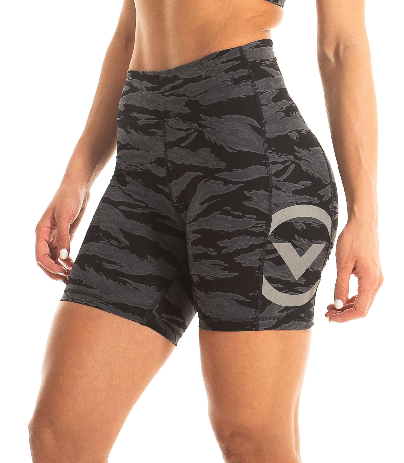 Women's Compression Shorts - Camo Black