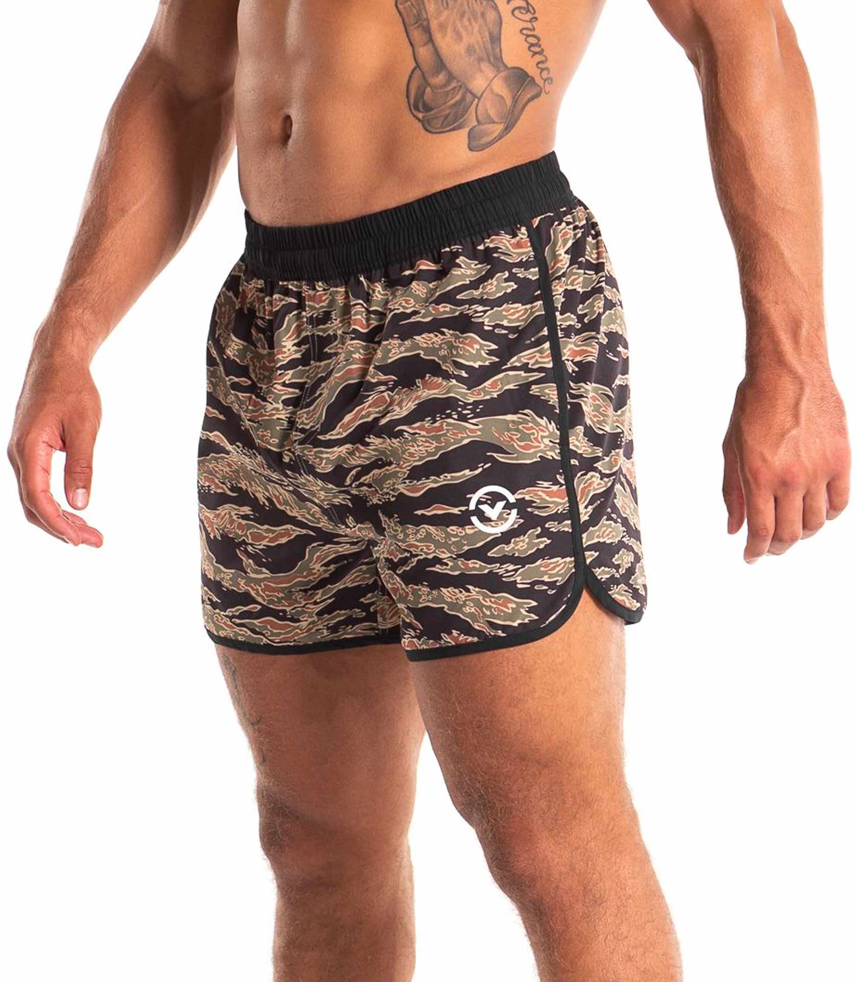 Mens tiger hot sale print shorts