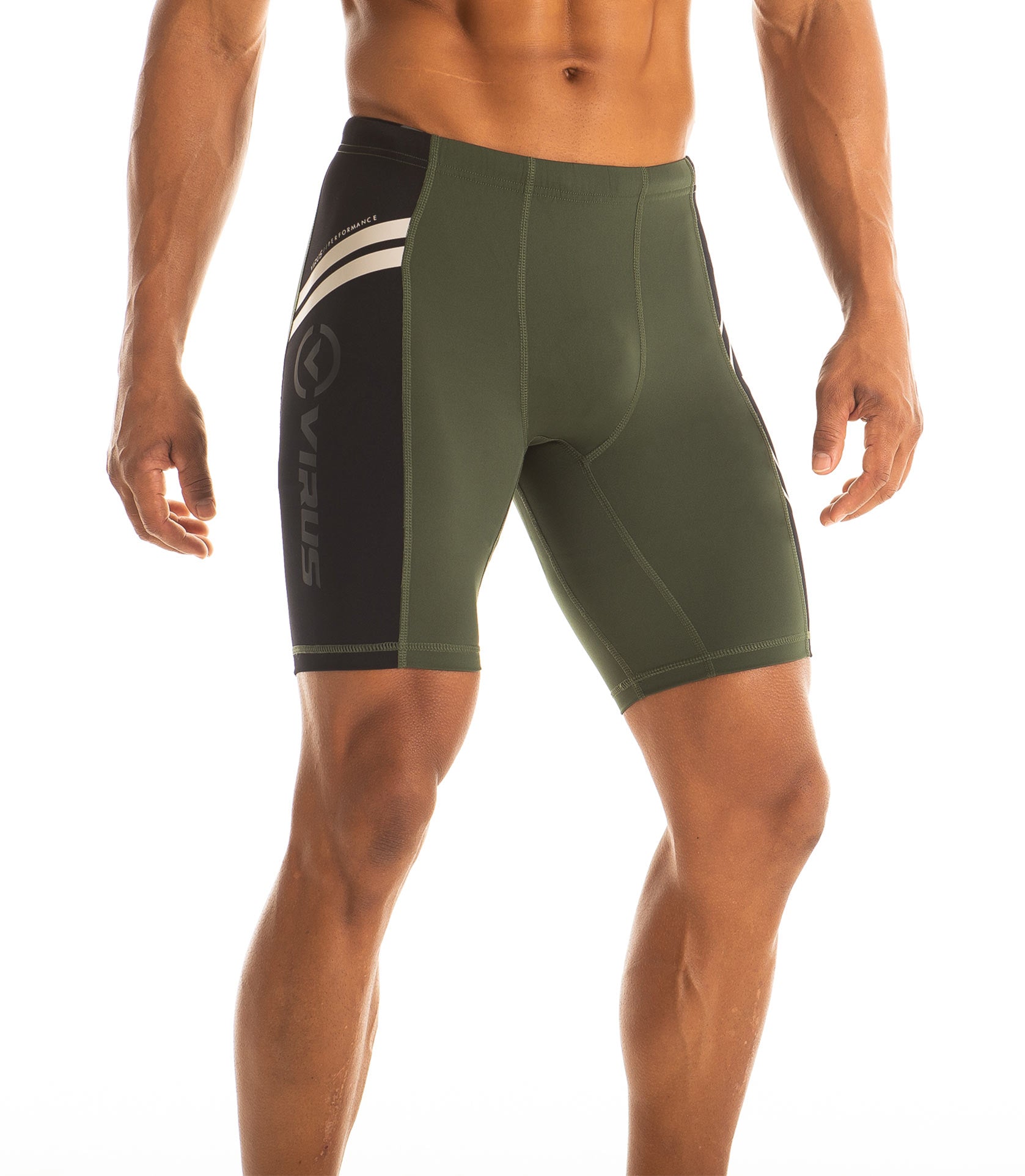 Virus Mens Stay Cool Airflow Compression Shorts - Gray - 2XL